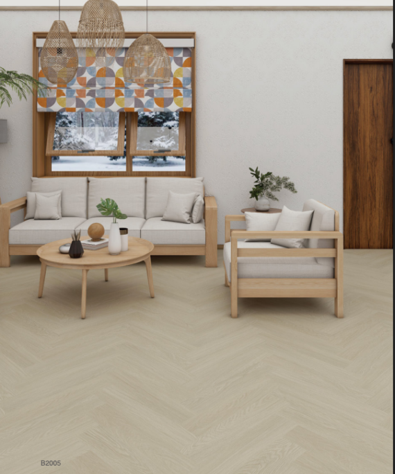 luxury vinyl tile herringbone